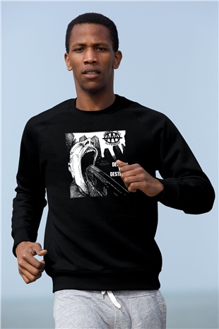 Against All Authority Siyah Unisex Sweatshirt