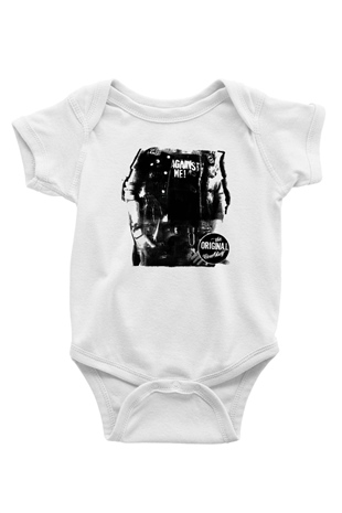 Against Me Baskılı Beyaz Unisex Bebek Body - Zıbın