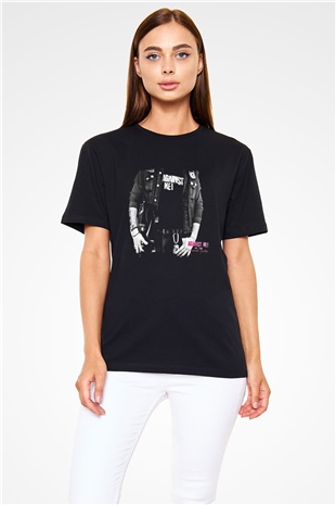 Against Me Baskılı Unisex Siyah Tişört