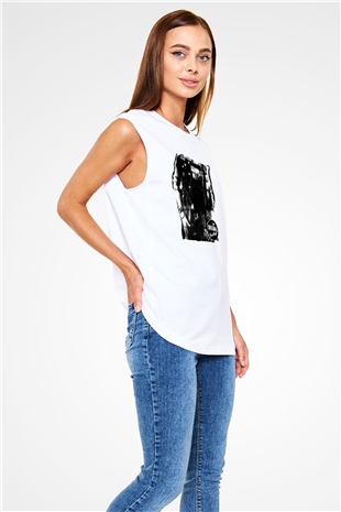 Against Me Beyaz Unisex Kolsuz Tişört