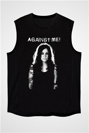 Against Me Siyah Unisex Kolsuz Tişört