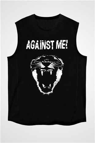 Against Me Siyah Unisex Kolsuz Tişört