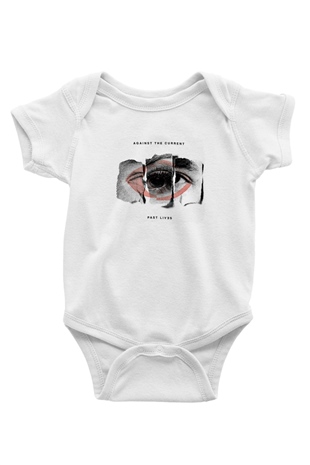 Against The Current Baskılı Unisex Beyaz Bebek Body - Zıbın