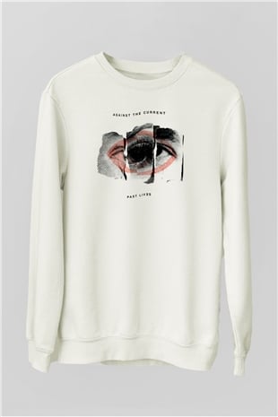 Against The Current Beyaz Unisex Sweatshirt