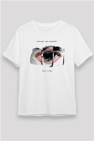 Against The Current Beyaz Unisex Tişört T-Shirt - TişörtFabrikası