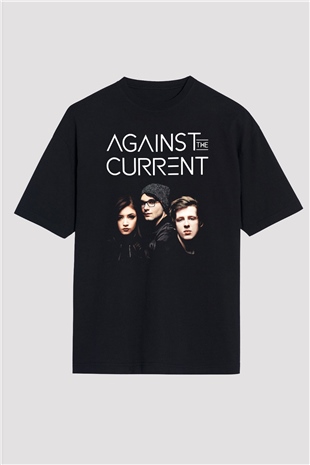 Against The Current Siyah Unisex Oversize Tişört T-Shirt