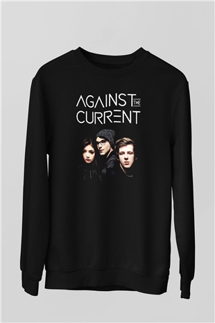 Against The Current Siyah Unisex Sweatshirt