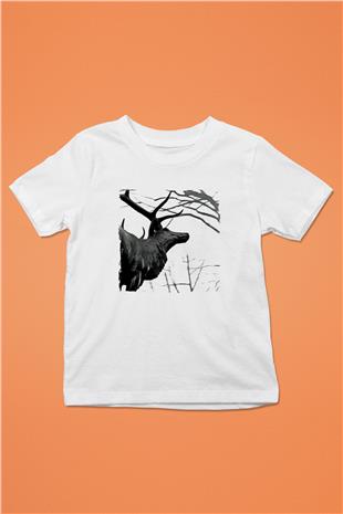 Agalloch Baskılı Beyaz Unisex Beyaz Çocuk Tişört - Tshirt
