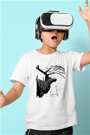 Agalloch Baskılı Beyaz Unisex Beyaz Çocuk Tişört - Tshirt