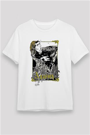 Agalloch Baskılı Unisex Beyaz Tişört - Tshirt