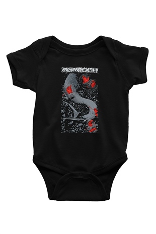 Agalloch Baskılı Unisex Siyah Bebek Body - Zıbın