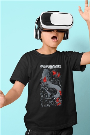 Agalloch Baskılı Unisex Siyah Çocuk Tişört - Tshirt