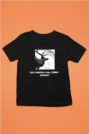 Agalloch Baskılı Unisex Siyah Çocuk Tişört - Tshirt
