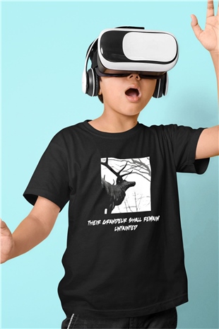 Agalloch Baskılı Unisex Siyah Çocuk Tişört - Tshirt