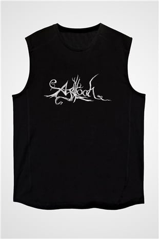 Agalloch Baskılı Unisex Siyah Kolsuz Tişört - Tshirt