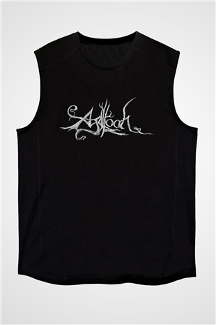Agalloch Baskılı Unisex Siyah Kolsuz Tişört - Tshirt