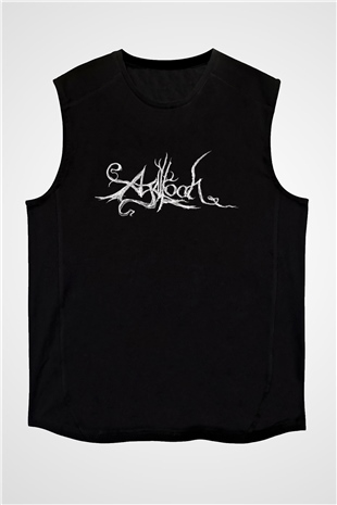 Agalloch Baskılı Unisex Siyah Kolsuz Tişört - Tshirt