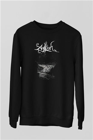 Agalloch Baskılı Unisex Siyah Sweatshirt