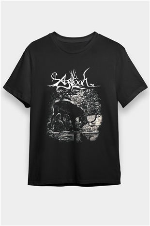 Agalloch Baskılı Unisex Siyah Tişört - Tshirt