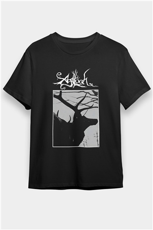 Agalloch Baskılı Unisex Siyah Tişört - Tshirt