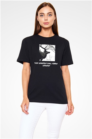 Agalloch Baskılı Unisex Siyah Tişört - Tshirt