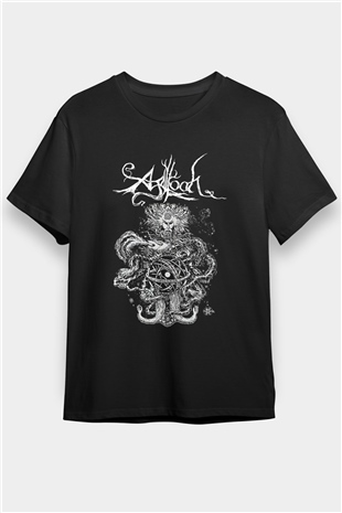 Agalloch Baskılı Unisex Siyah Tişört - Tshirt