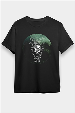 Agalloch Baskılı Unisex Siyah Tişört - Tshirt
