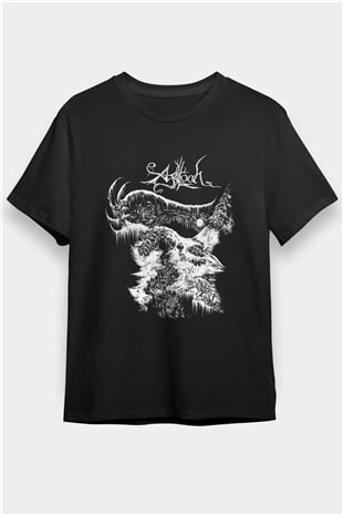 Agalloch Baskılı Unisex Siyah Tişört - Tshirt
