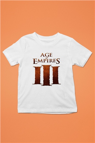 Age Of Empires Baskılı Beyaz Unisex Çocuk Tişört