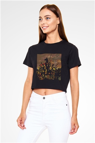Age Of Empires Siyah Crop Top Tişört