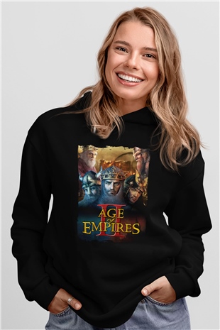 Age Of Empires Siyah Unisex Hoodie