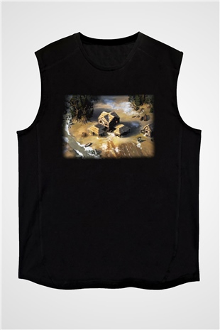 Age Of Empires Siyah Unisex Kolsuz Tişört