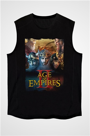 Age Of Empires Siyah Unisex Kolsuz Tişört