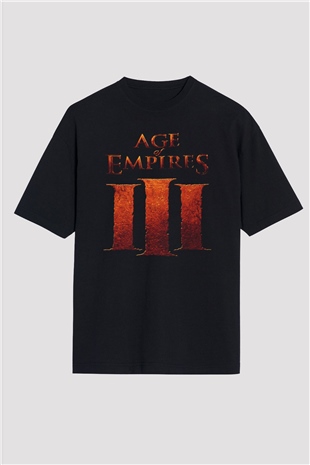 Age Of Empires Siyah Unisex Oversize Tişört T-Shirt