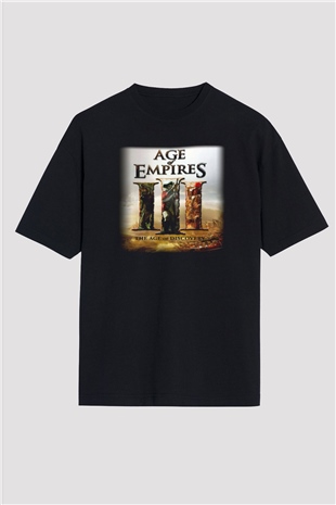 Age Of Empires Siyah Unisex Oversize Tişört T-Shirt