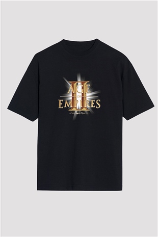 Age Of Empires Siyah Unisex Oversize Tişört T-Shirt