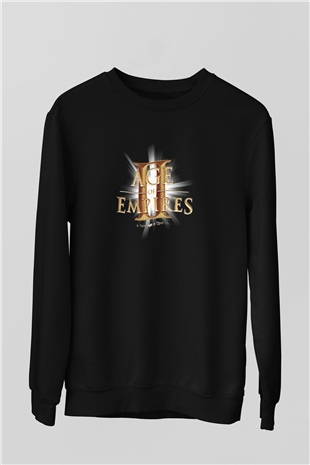 Age Of Empires Siyah Unisex Sweatshirt