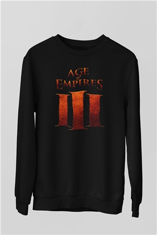 Age Of Empires Siyah Unisex Sweatshirt