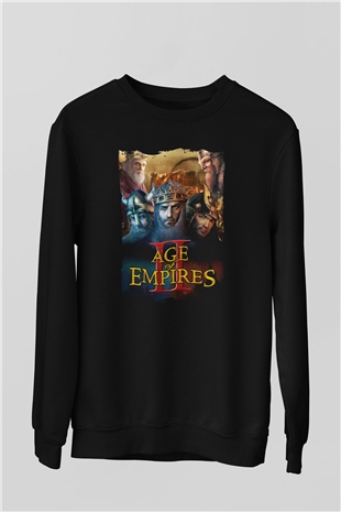 Age Of Empires Siyah Unisex Sweatshirt
