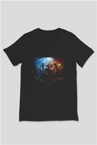 Age Of Empires Siyah Unisex V Yaka Tişört T-Shirt