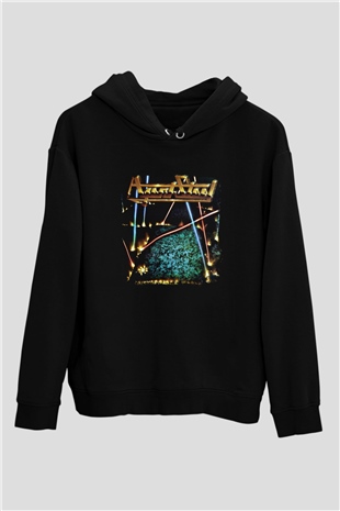 Agent Steel Baskılı Unisex Siyah Hoodie