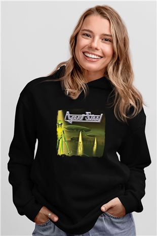 Agent Steel Baskılı Unisex Siyah Hoodie