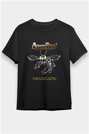 Agent Steel Baskılı Unisex Siyah Tişört