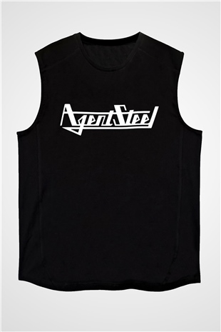 Agent Steel Siyah Unisex Kolsuz Tişört
