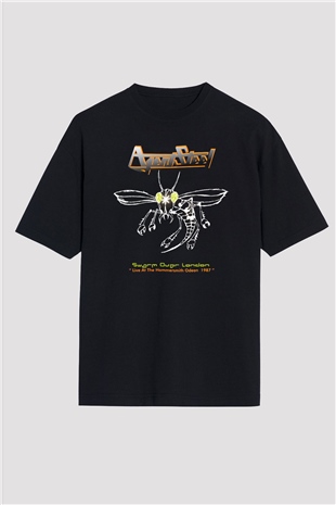 Agent Steel Siyah Unisex Oversize Tişört T-Shirt