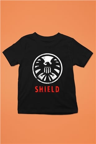 Agents of S.H.I.E.L.D. Baskılı Siyah Unisex Çocuk Tişört