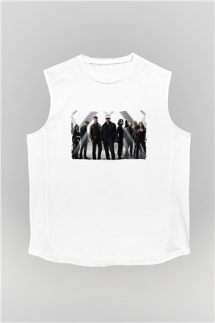 Agents of S.H.I.E.L.D. Beyaz Unisex Kolsuz Tişört