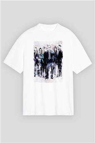 Agents of S.H.I.E.L.D. Beyaz Oversize Tişört Oversize T-shirt