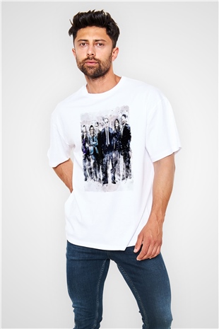 Agents of S.H.I.E.L.D. Beyaz Oversize Tişört Oversize T-shirt