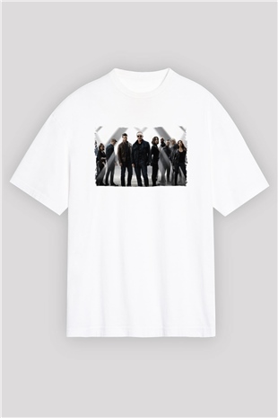 Agents of S.H.I.E.L.D. Beyaz Oversize Tişört Oversize T-shirt